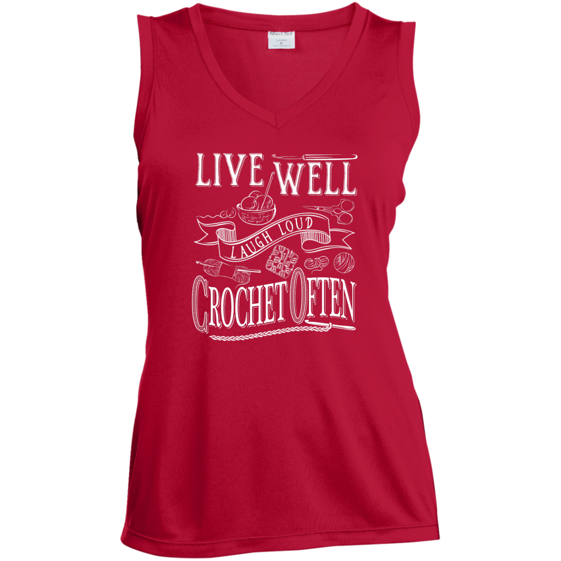 Crochet Often Ladies Sleeveless V-neck - Crafter4Life - 1