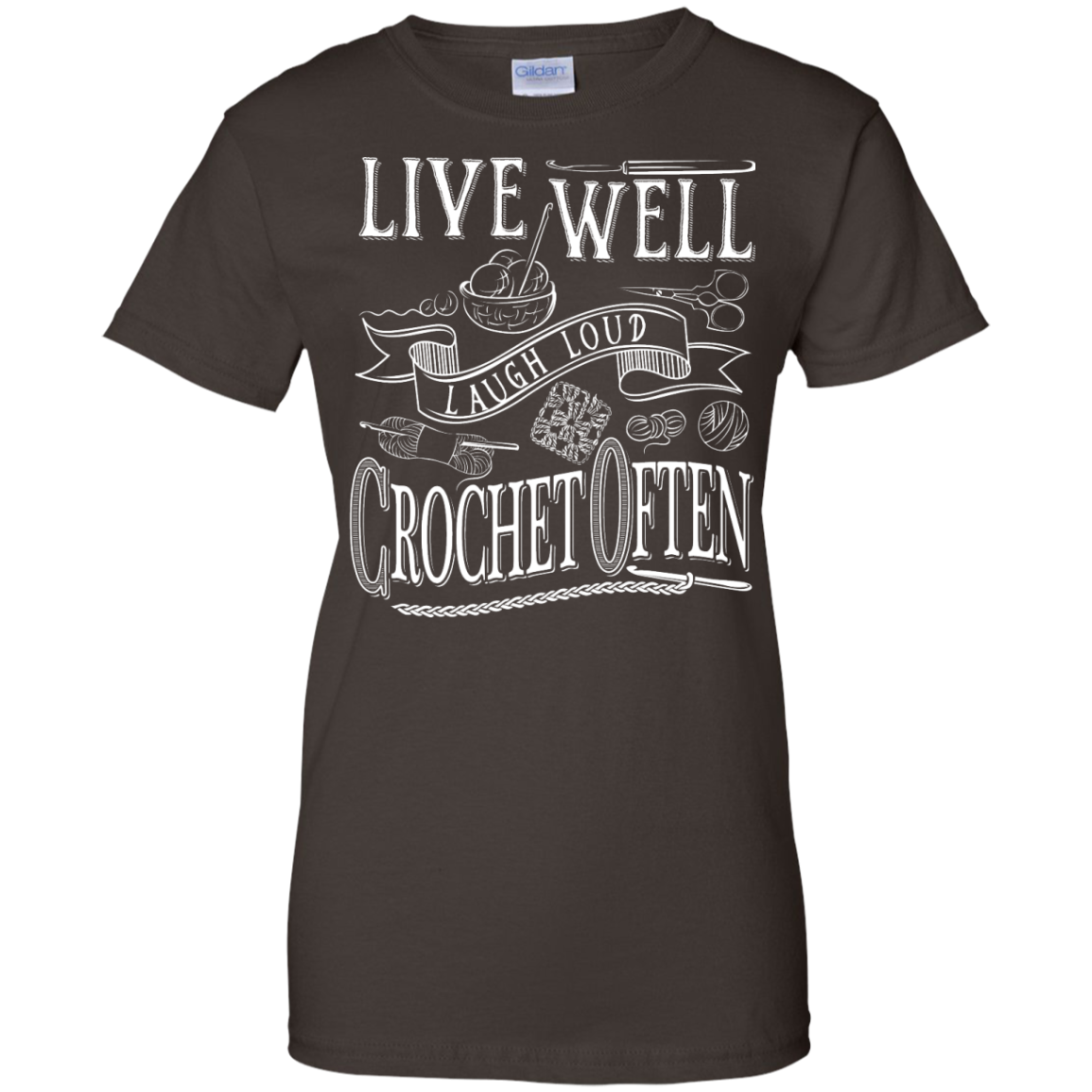 Crochet Often Ladies Custom 100% Cotton T-Shirt - Crafter4Life - 4