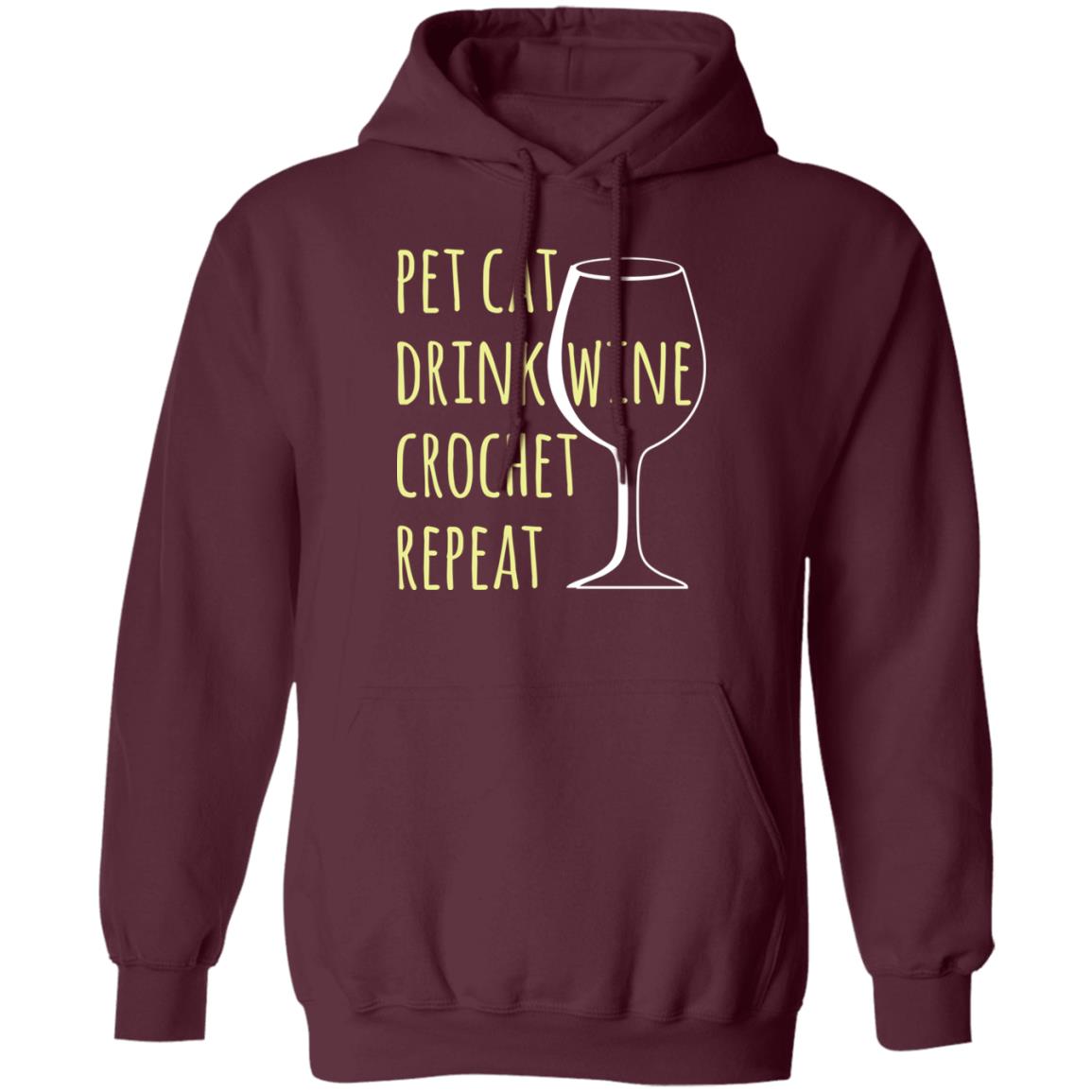 Pet Cat-Drink Wine-Crochet Hoodie