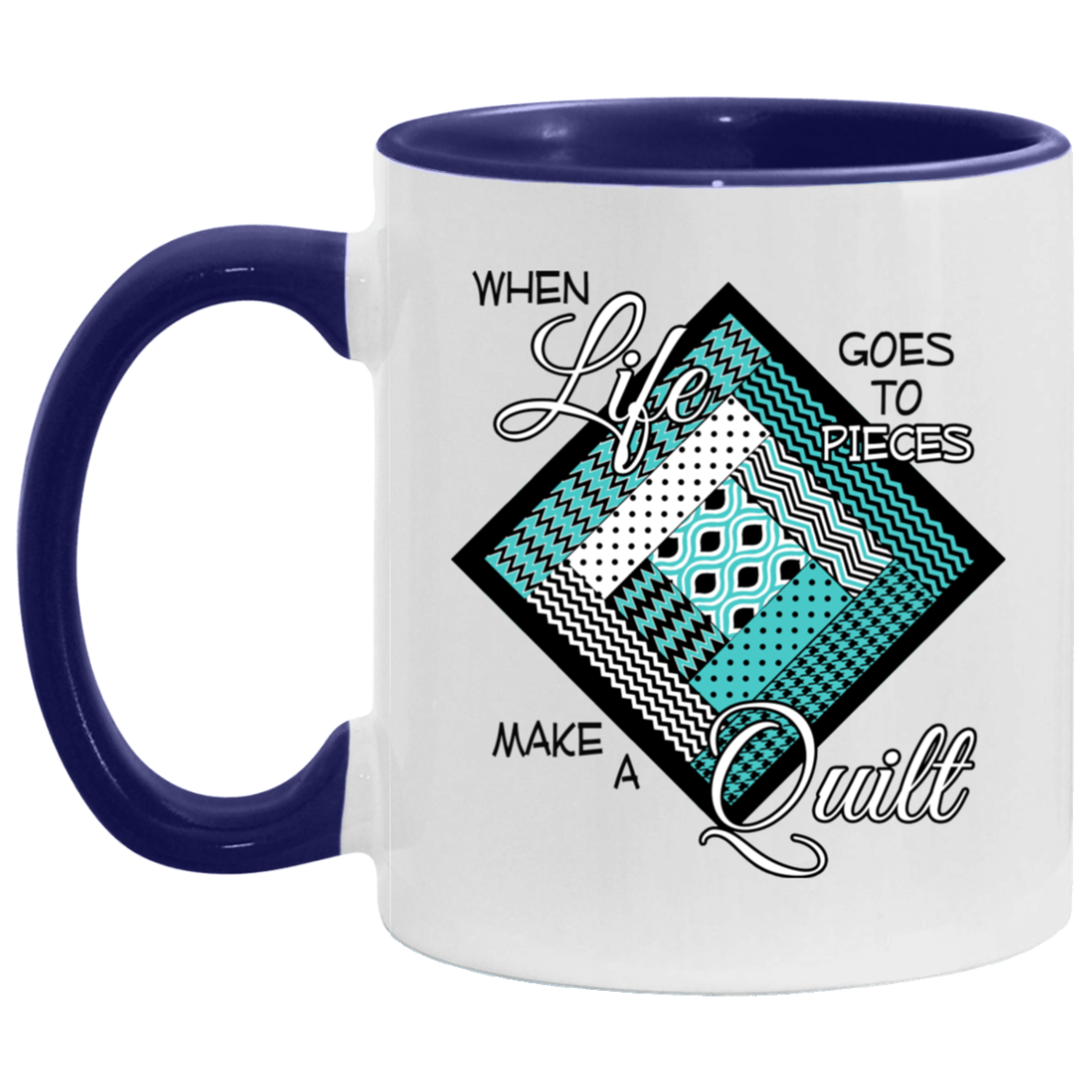Make a Quilt (Turquoise) Mugs