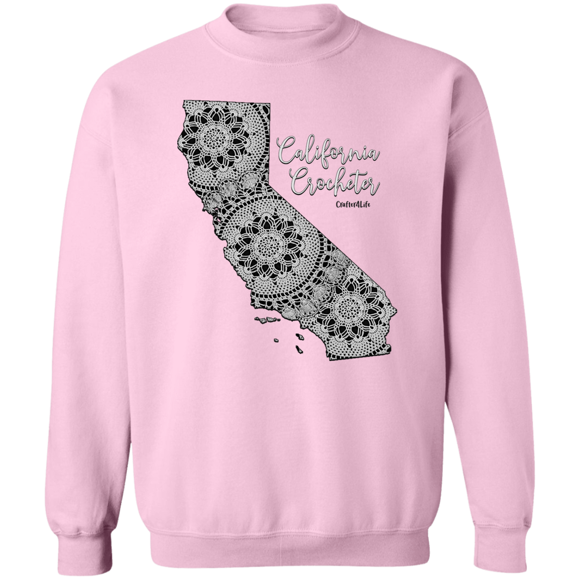California Crocheter Crewneck Pullover Sweatshirt