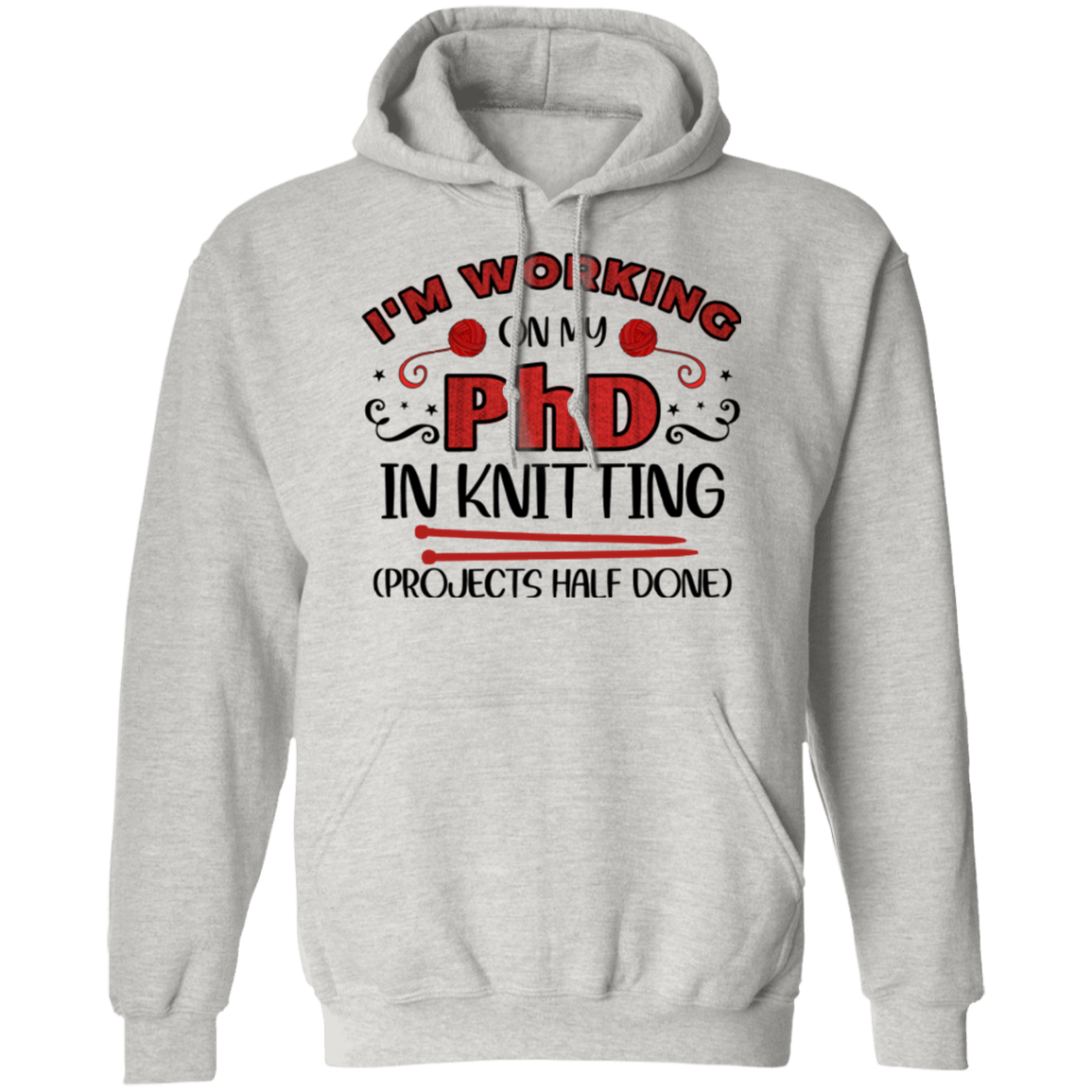 PhD in Knitting Pullover Hoodie