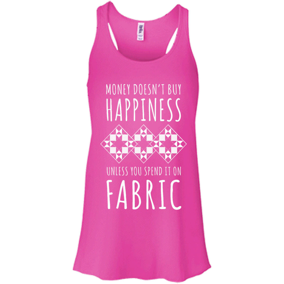 Money Doesn't Buy Happiness (Fabric) Flowy Racerback Tank
