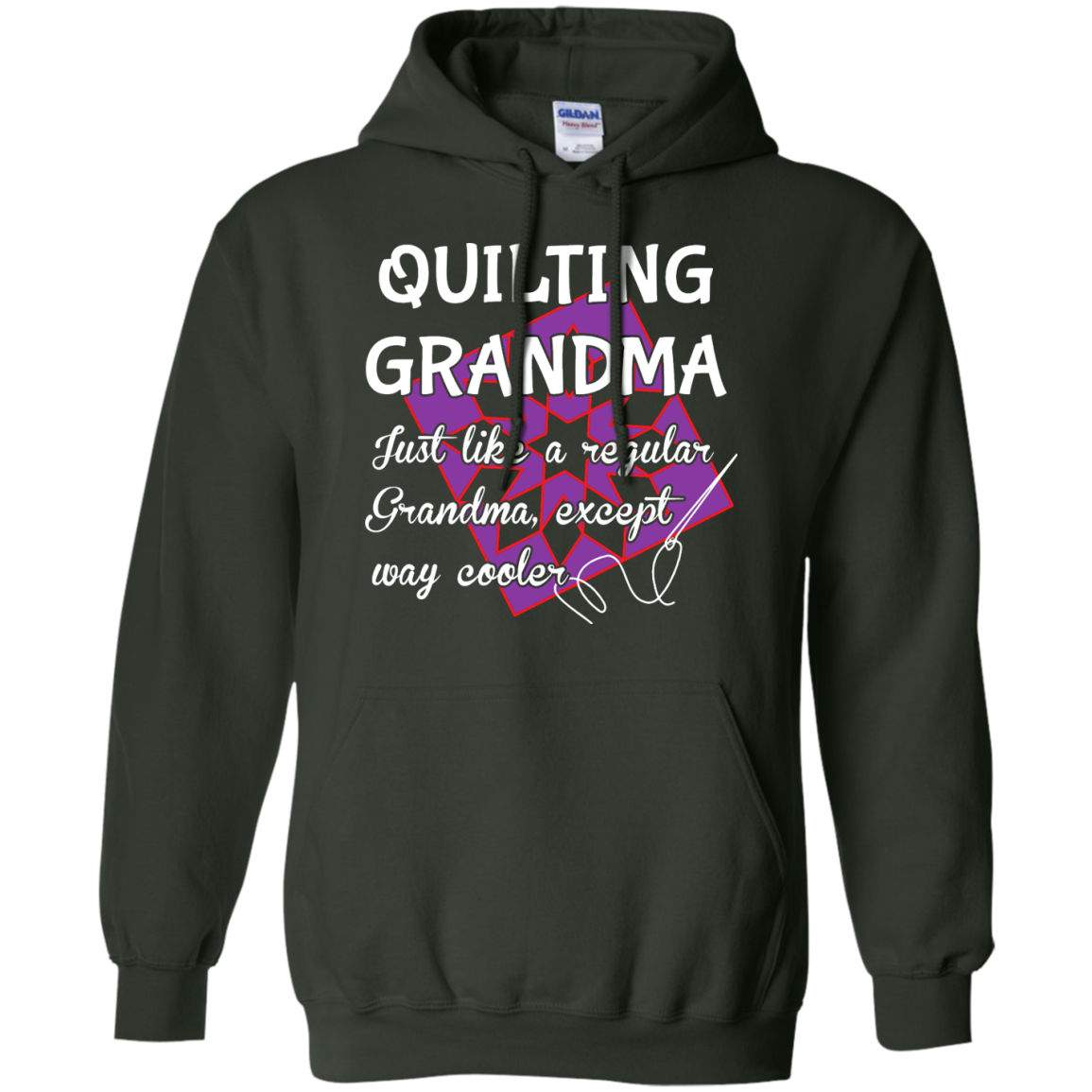 Quilting Grandma Pullover Hoodie
