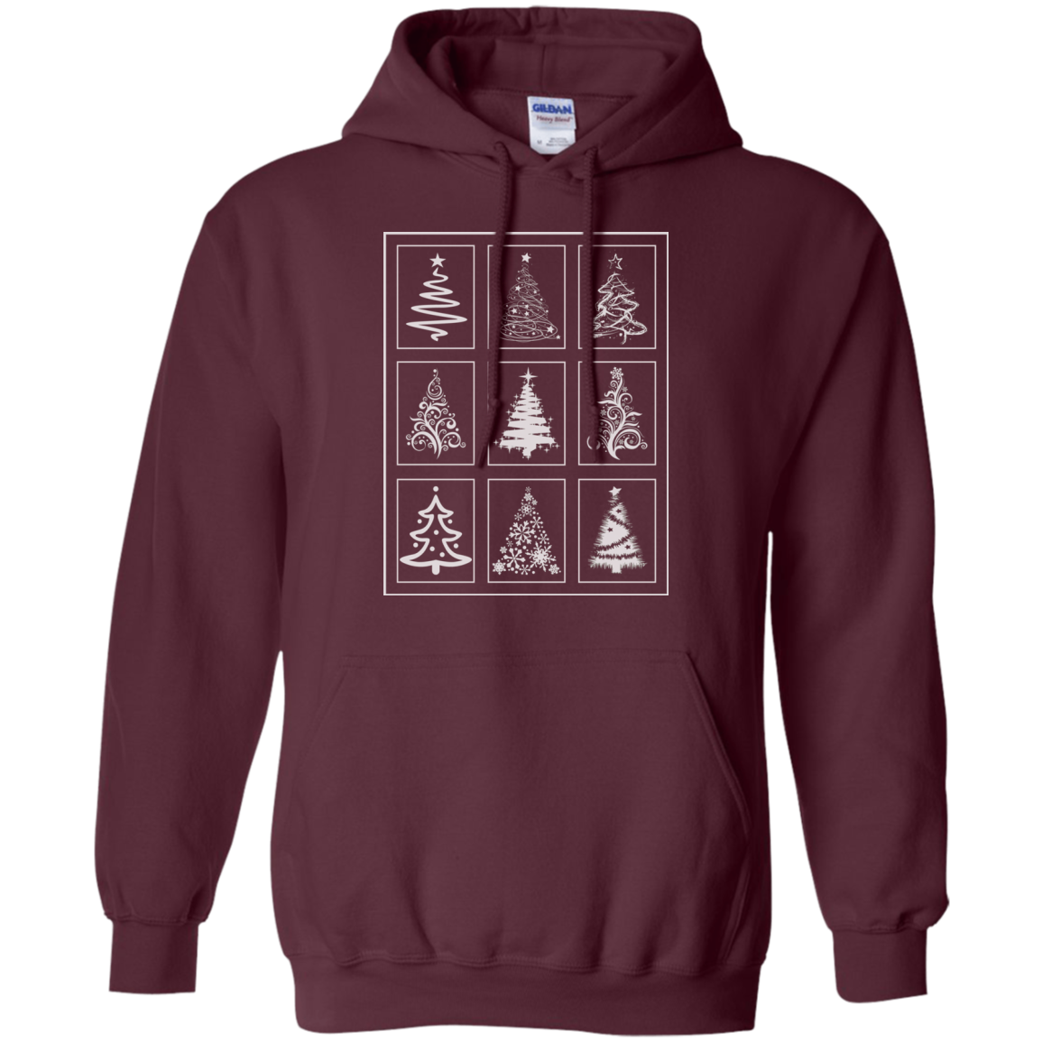 Christmas Tree Quilt Pullover Hoodie