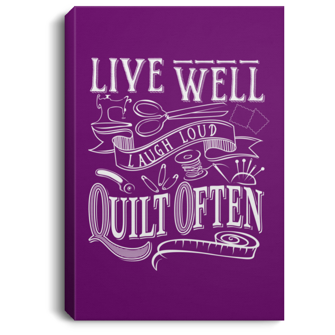 Live Well, Quilt Often Canvas Wall Art