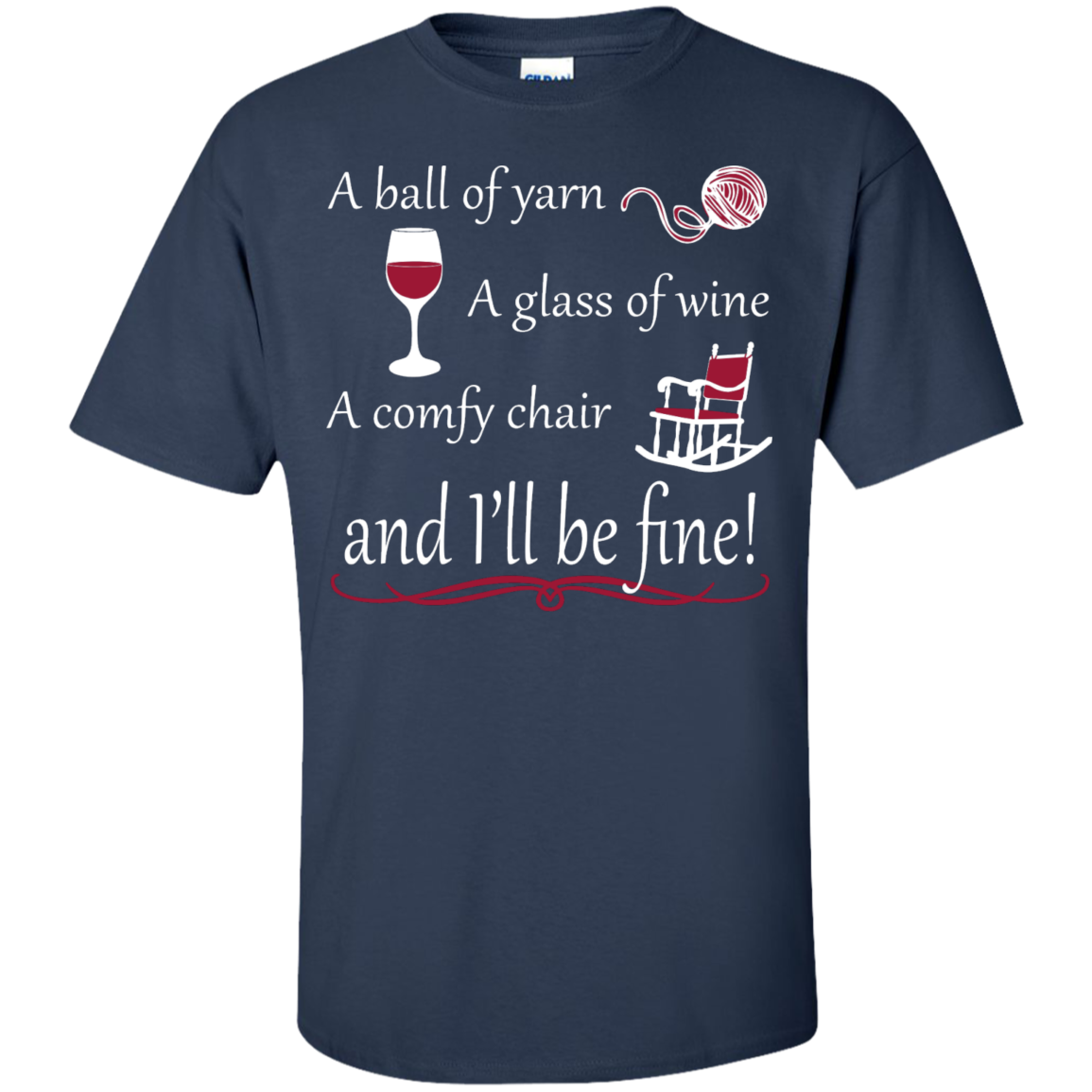 A Ball of Yarn a Glass of Wine Men's and Unisex T-Shirts - Crafter4Life - 7
