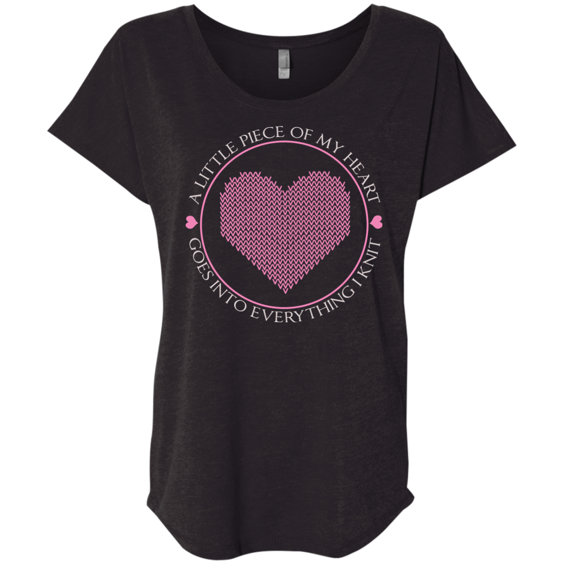 Piece of My Heart (Knit) Ladies Triblend Dolman Sleeve