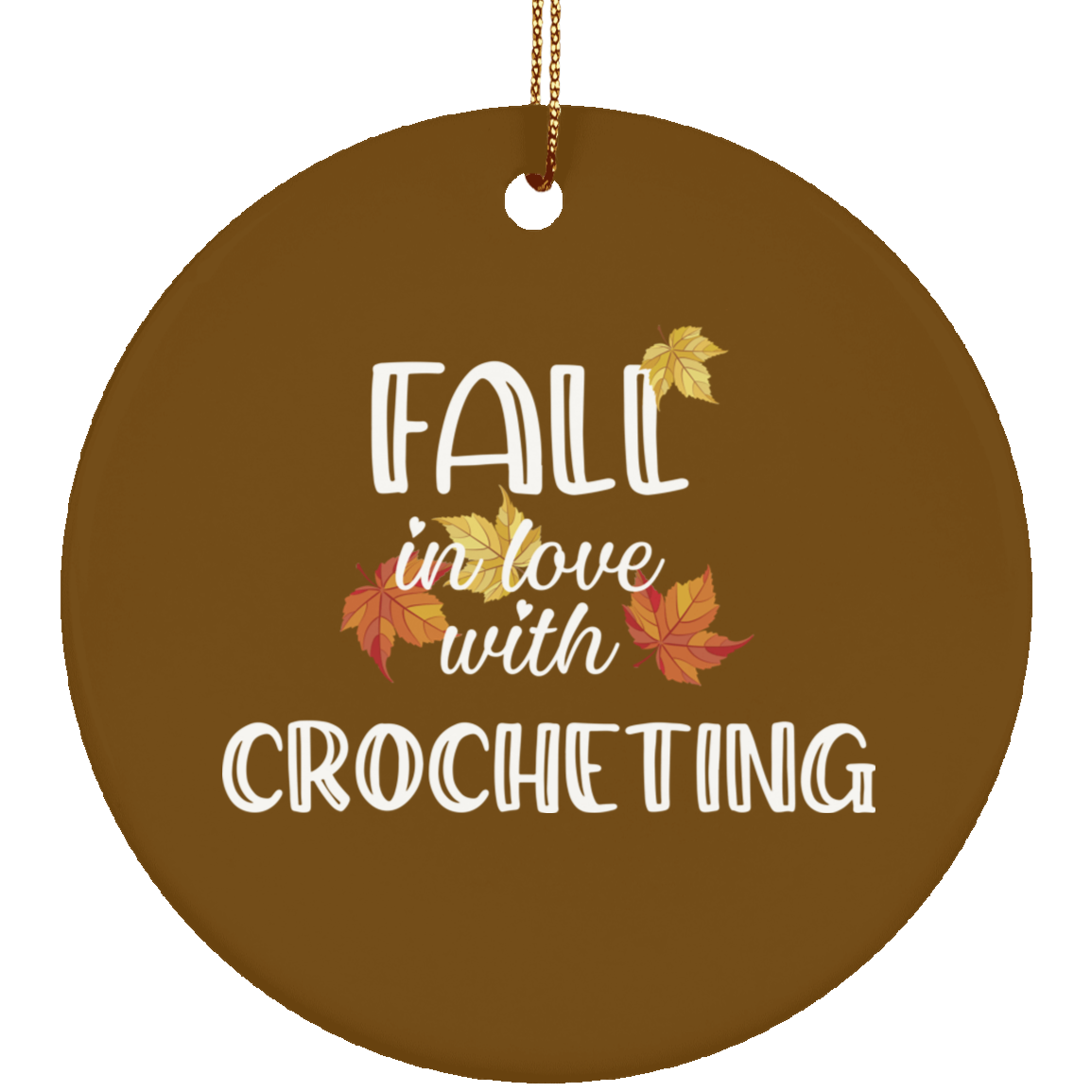 Fall in Love with Crocheting Circle Ornament