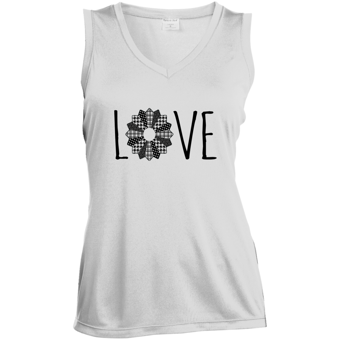 LOVE Quilt  Ladies Sleeveless Moisture Absorbing V-Neck