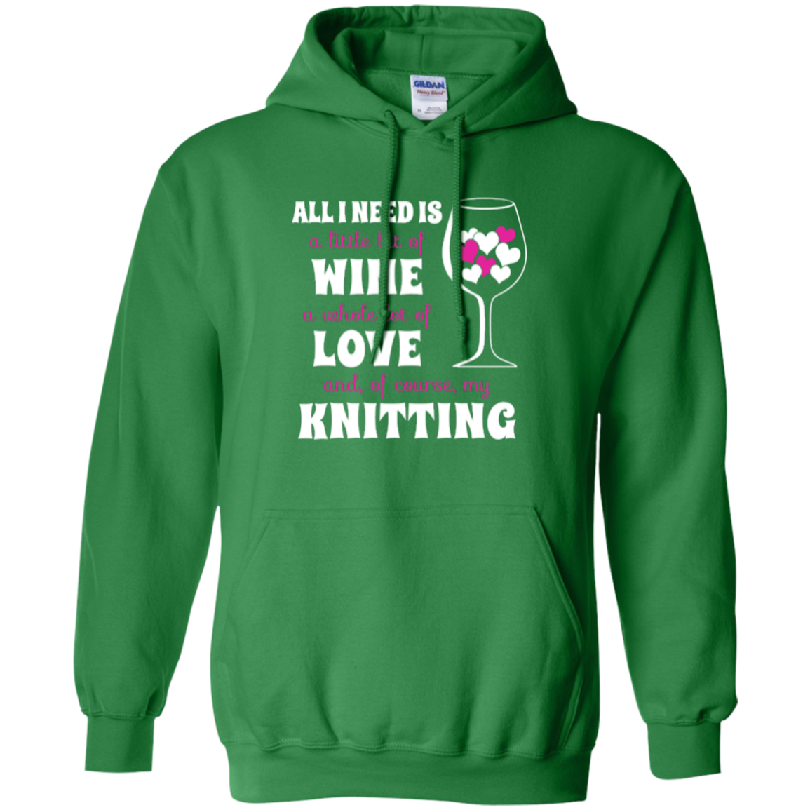 All I Need is Wine-Love-Knitting Pullover Hoodies - Crafter4Life - 1