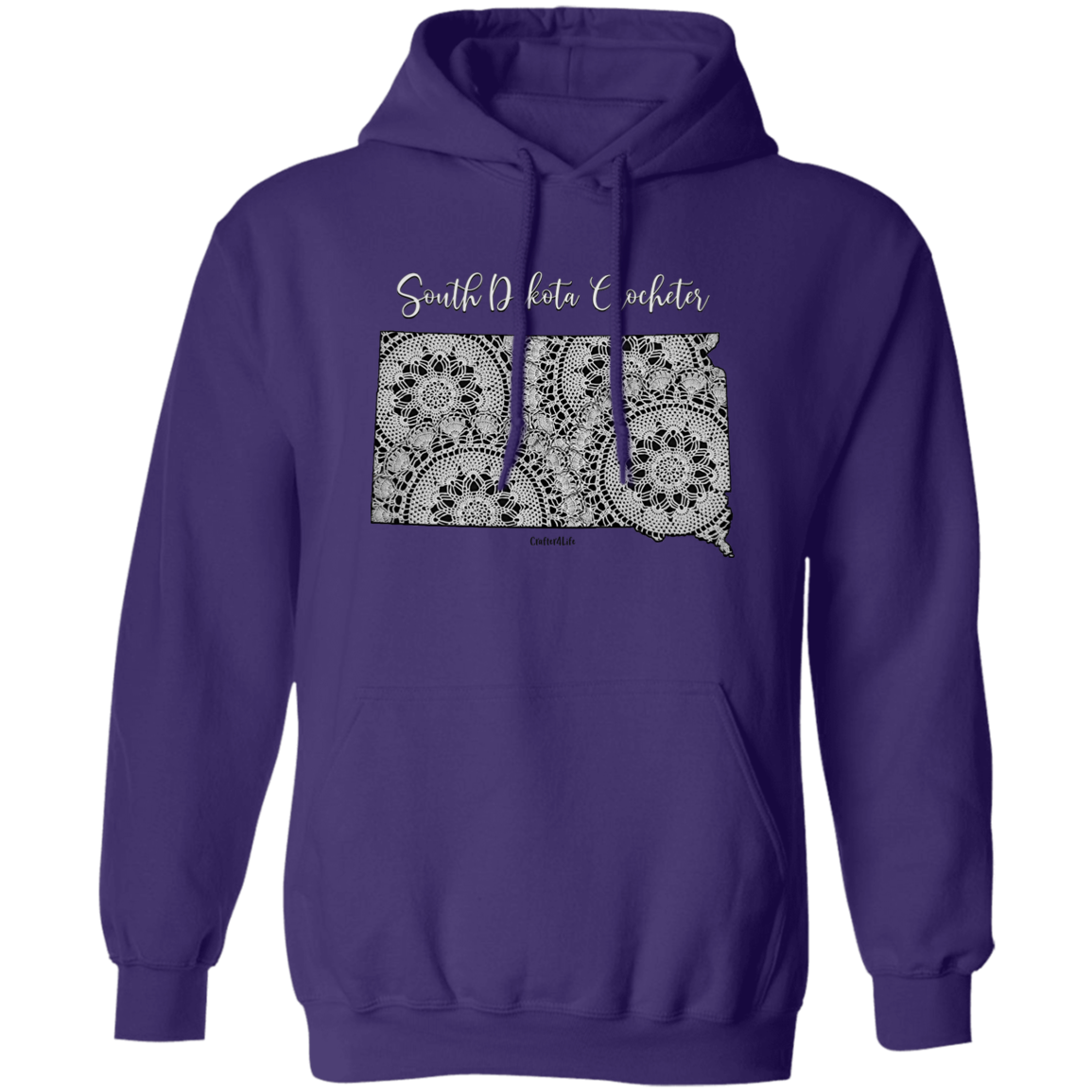 South Dakota Crocheter Pullover Hoodie
