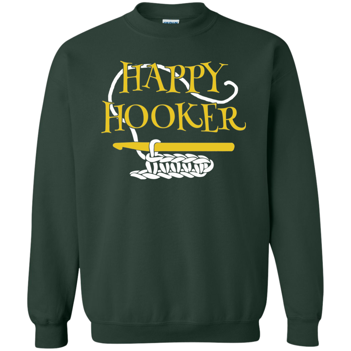 Happy Hooker Crewneck Pullover Sweatshirt