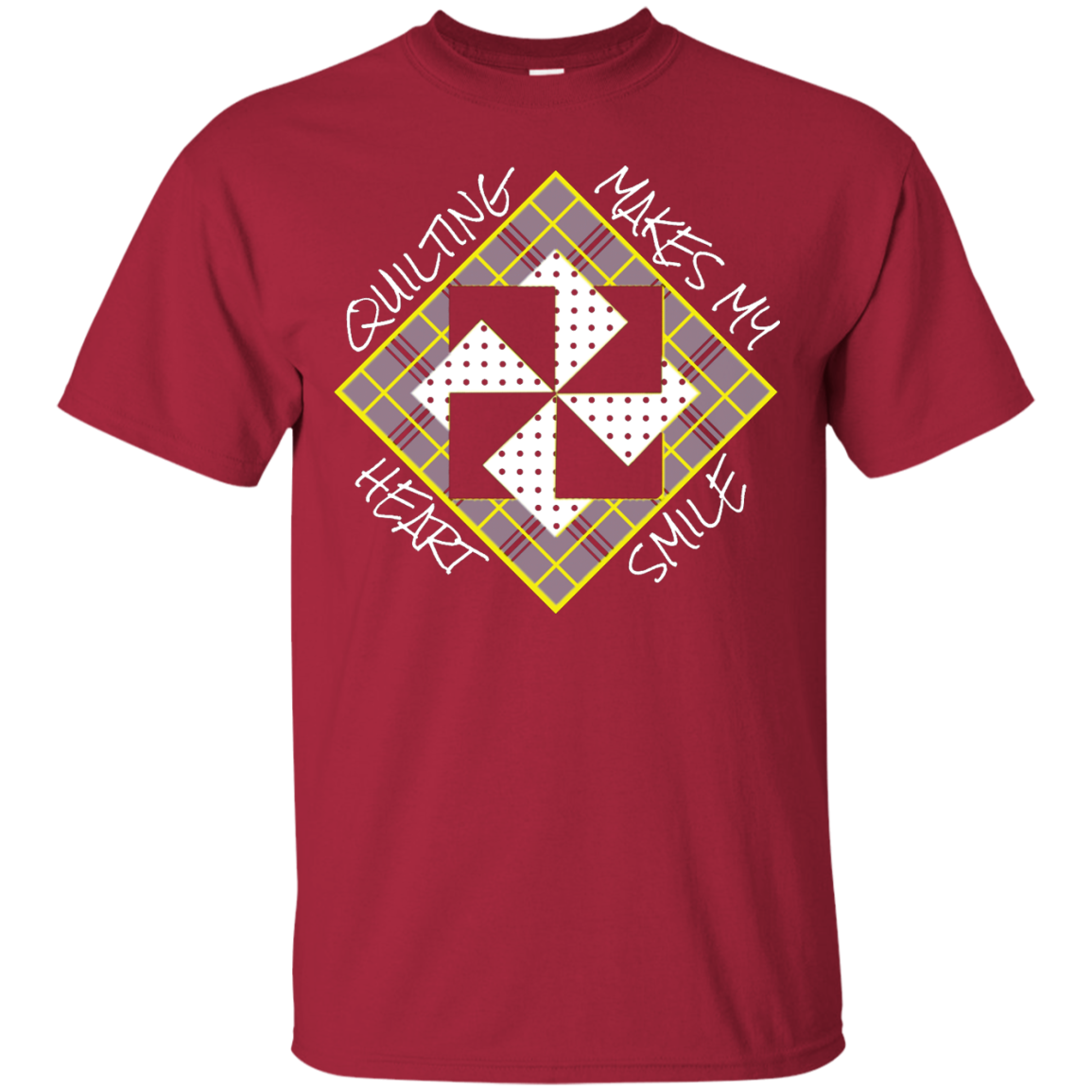 Quilting Makes My Heart Smile Custom Ultra Cotton T-Shirt