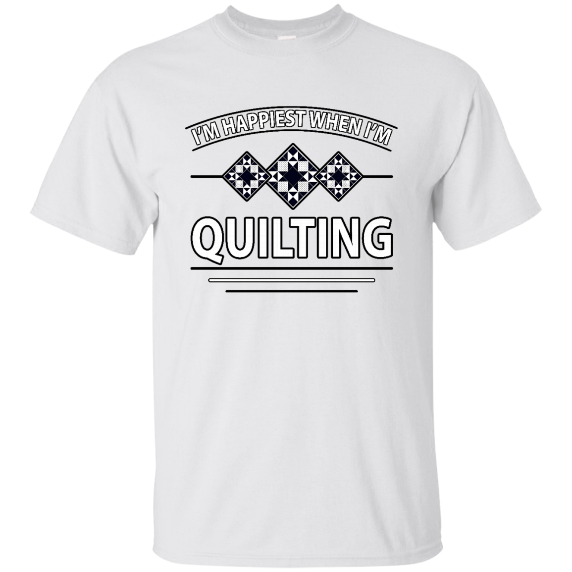 I'm Happiest When I'm Quilting Ultra Cotton T-Shirt