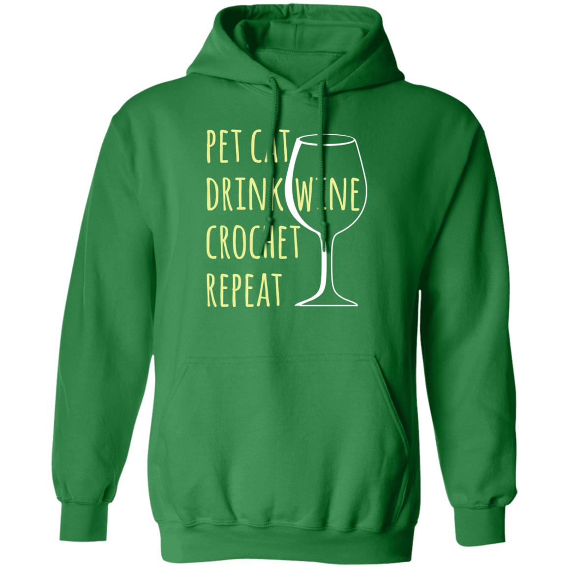 Pet Cat-Drink Wine-Crochet Hoodie