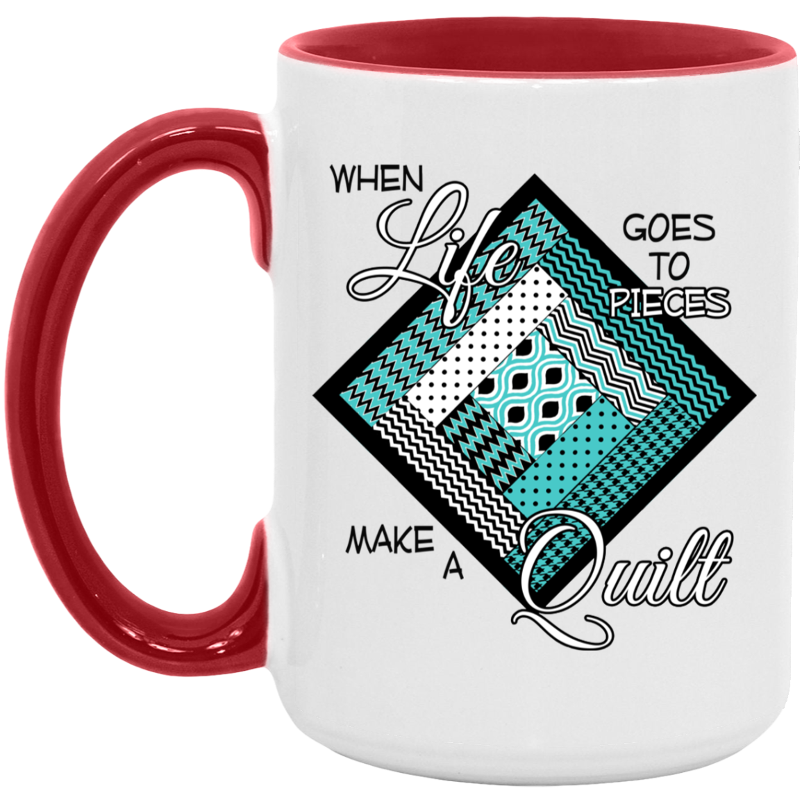 Make a Quilt (Turquoise) Mugs