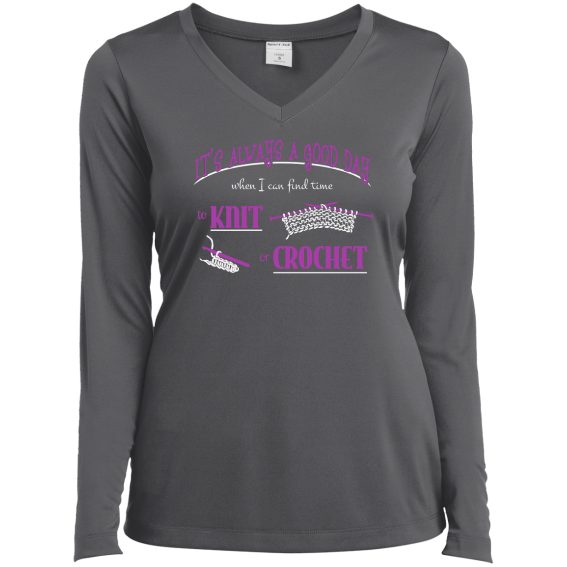Good Day to Knit or Crochet Long Sleeve T-Shirts - Crafter4Life - 11
