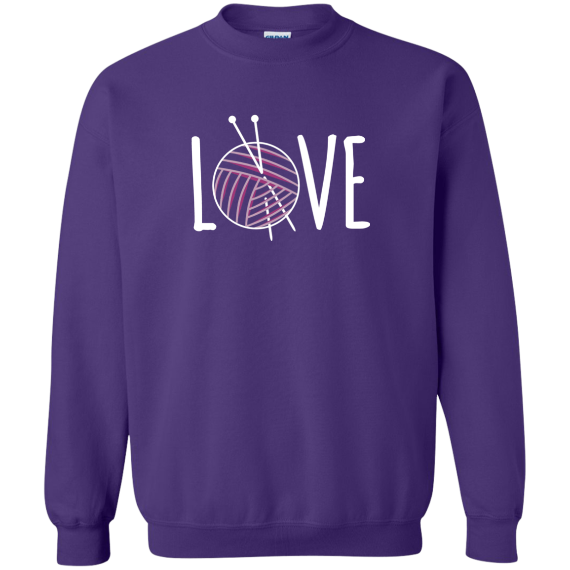Knitting LOVE Crewneck Pullover Sweatshirt