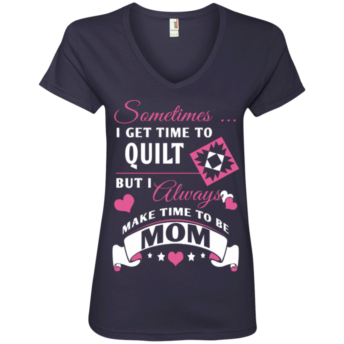 Time-Quilt-Mom Ladies V-neck Tee - Crafter4Life - 5