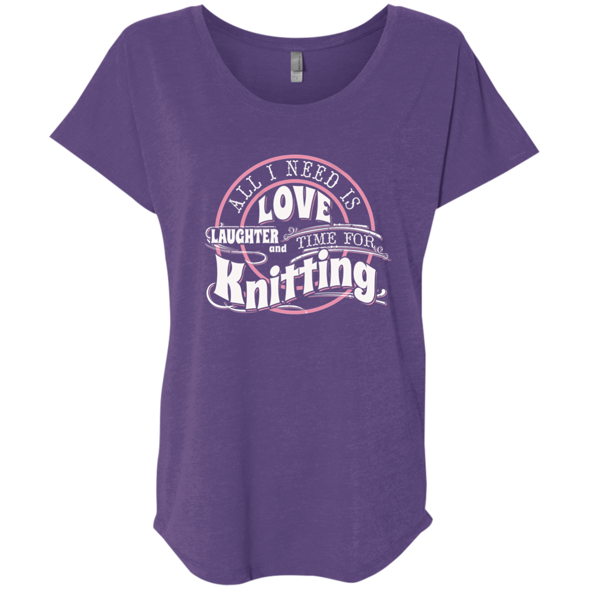 Time for Knitting Ladies Triblend Dolman Sleeve