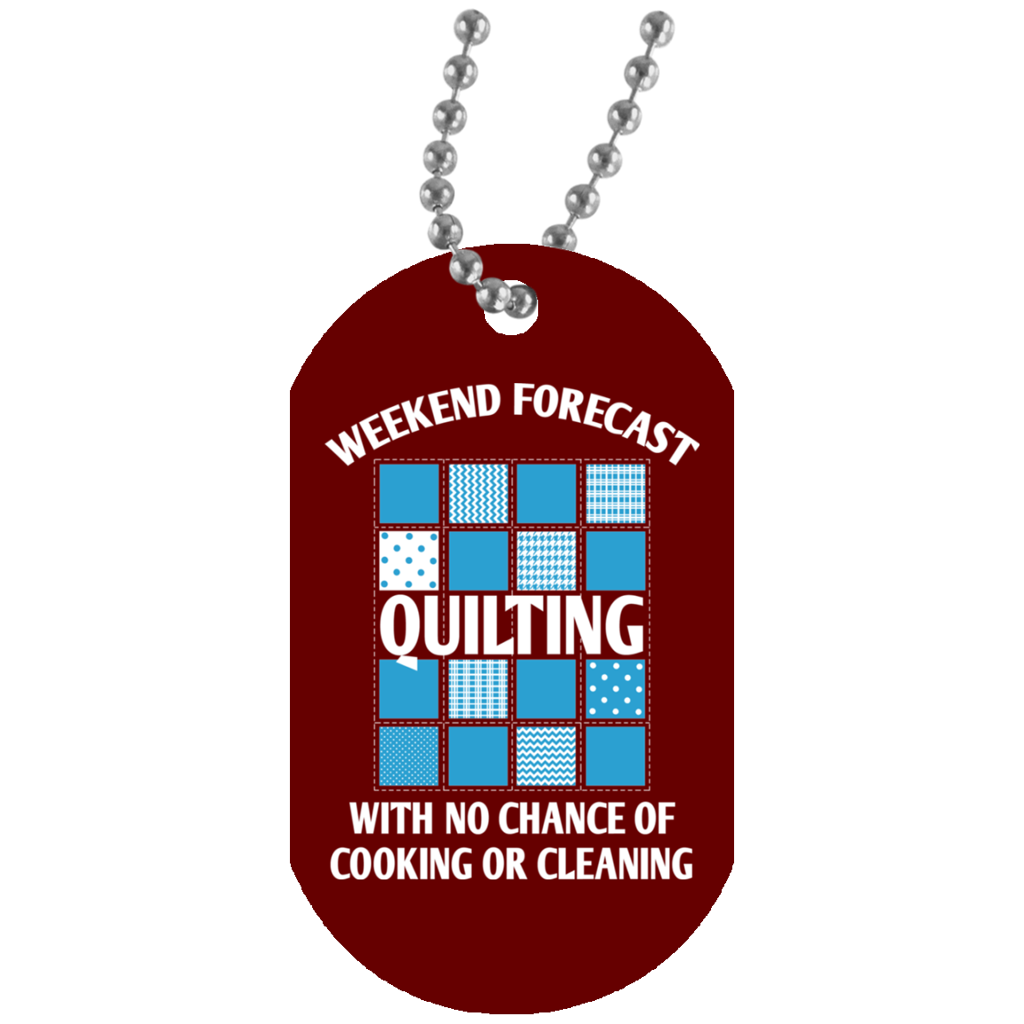 Weekend Forecast Quilting Dog Tag Pendant