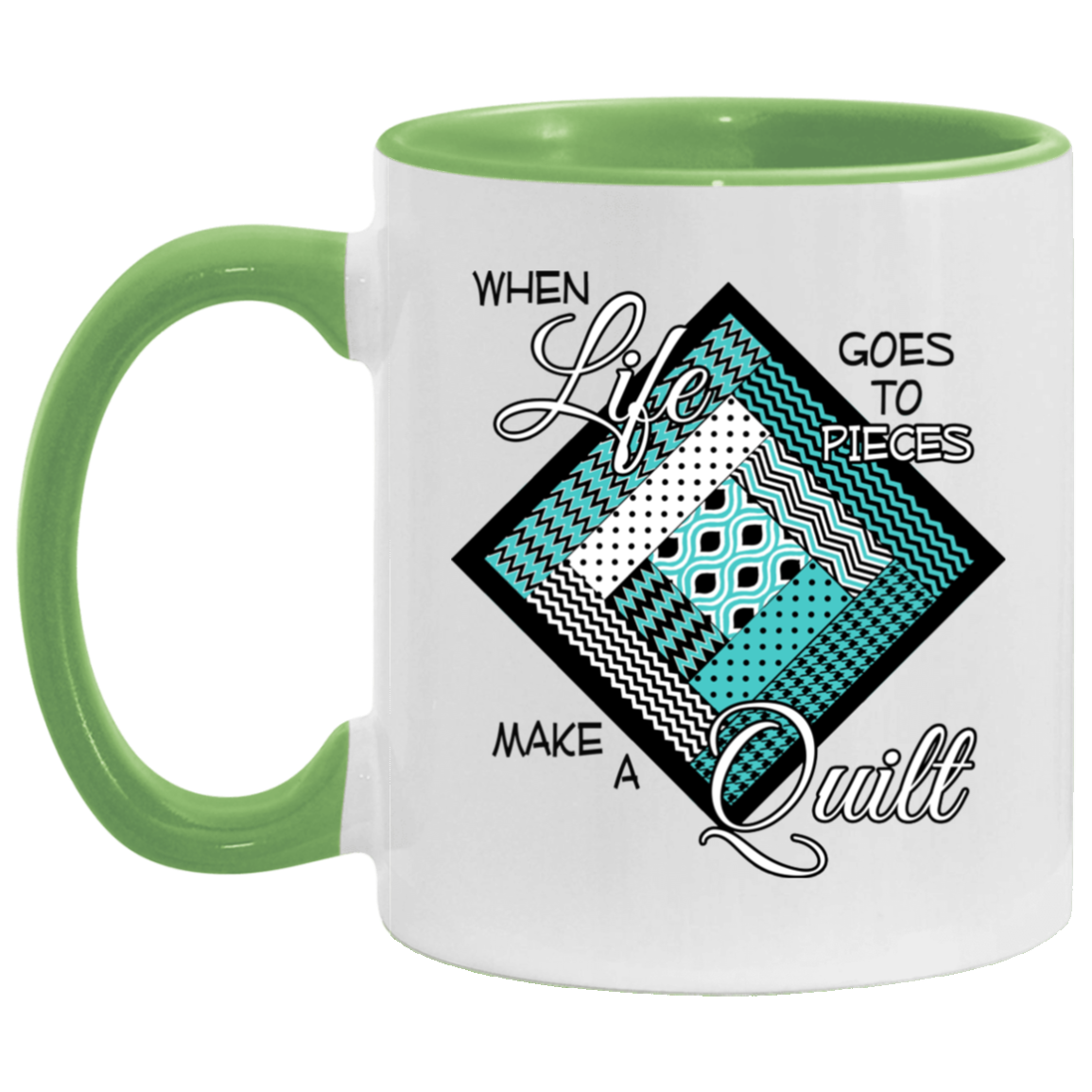 Make a Quilt (Turquoise) Mugs