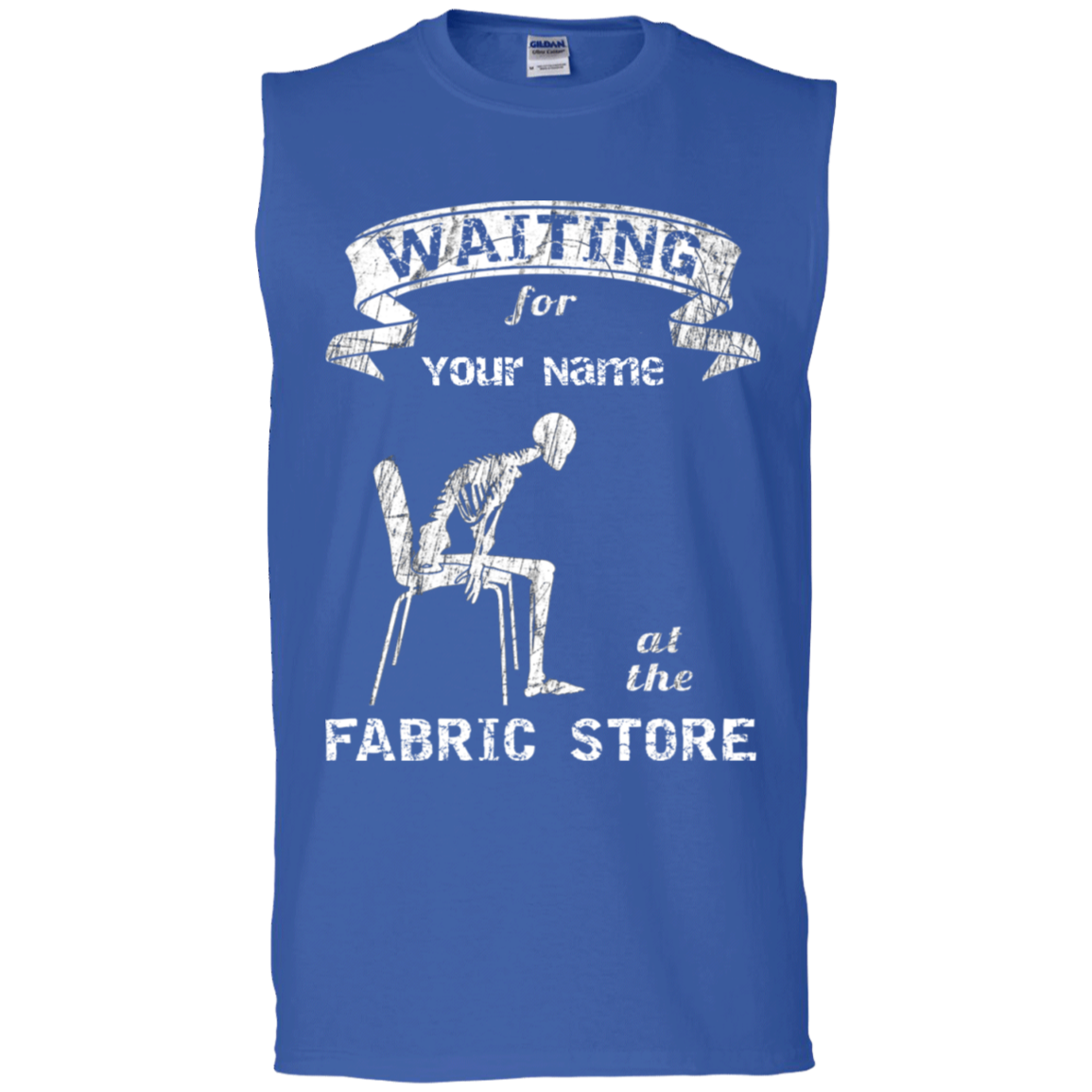 Waiting at the Fabric Store - Personalized Unisex T-Shirts