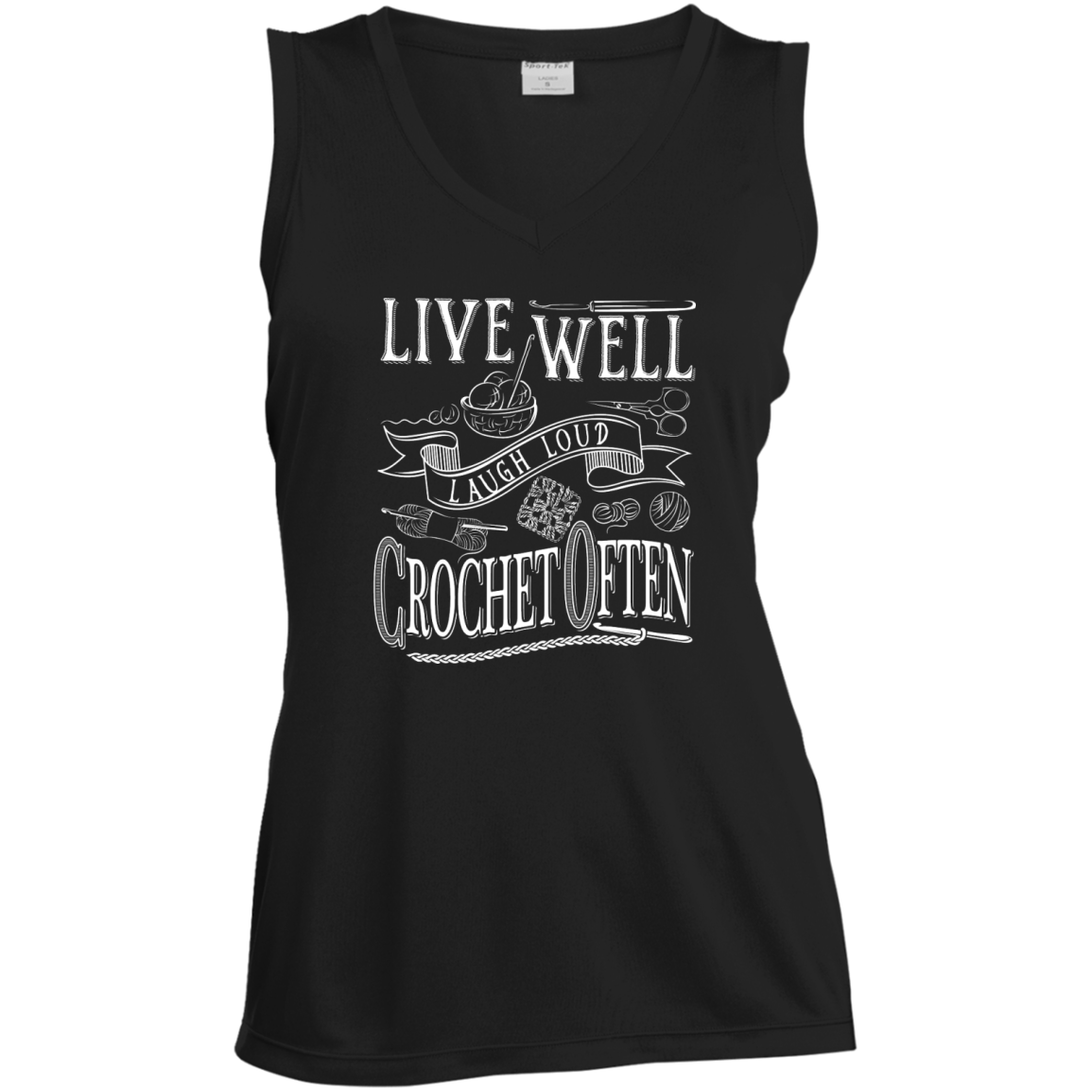 Crochet Often Ladies Sleeveless V-neck - Crafter4Life - 2