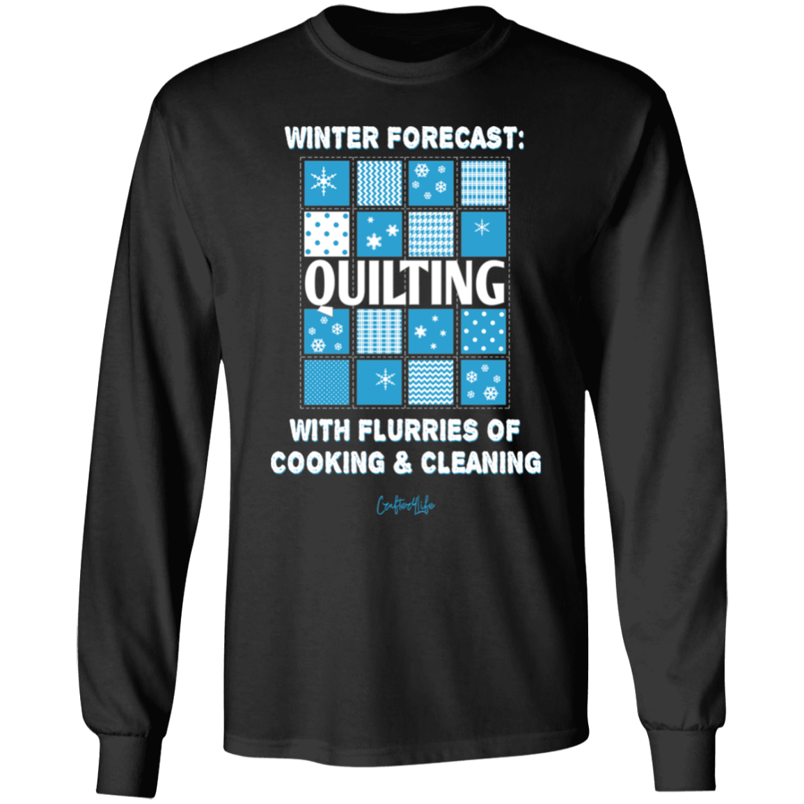 Winter Forecast Quilting Flurries LS Ultra Cotton T-Shirt