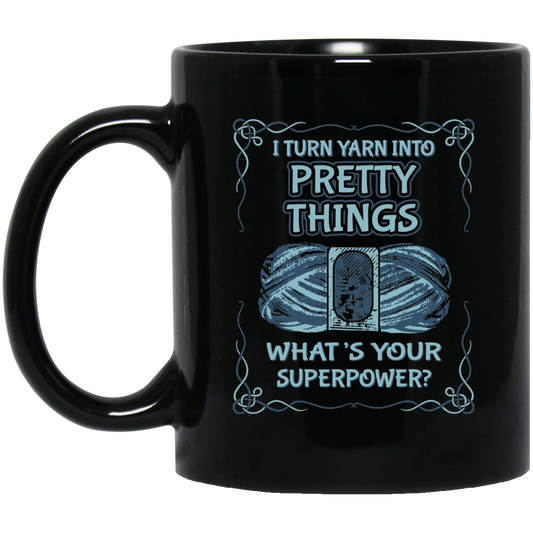 Pretty Things Black Ceramic Mugs