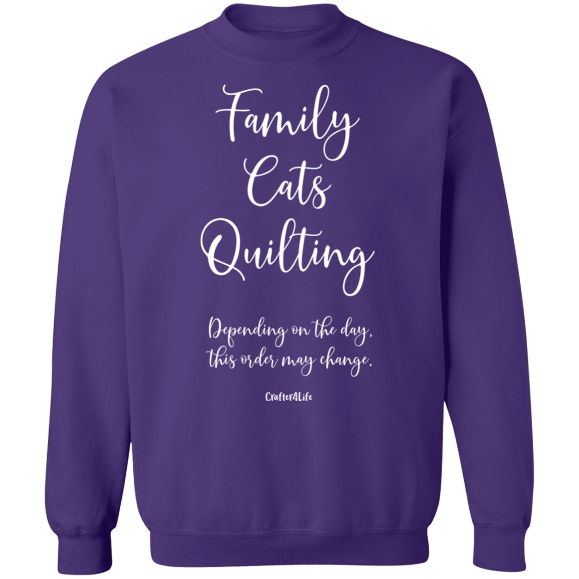 Family-Cats-Quilting Crewneck Pullover Sweatshirt