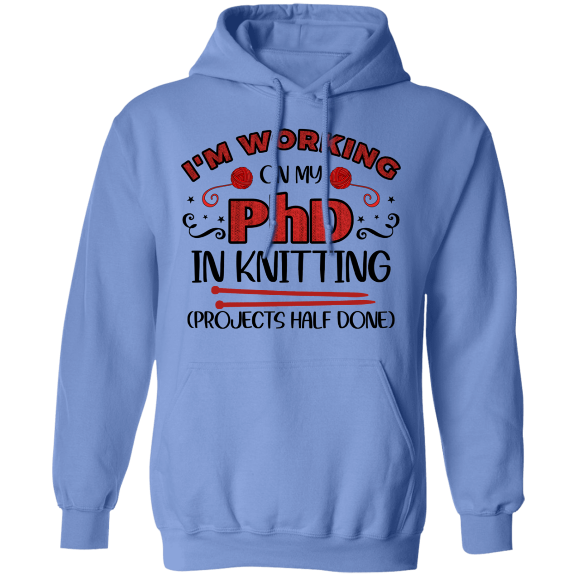 PhD in Knitting Pullover Hoodie