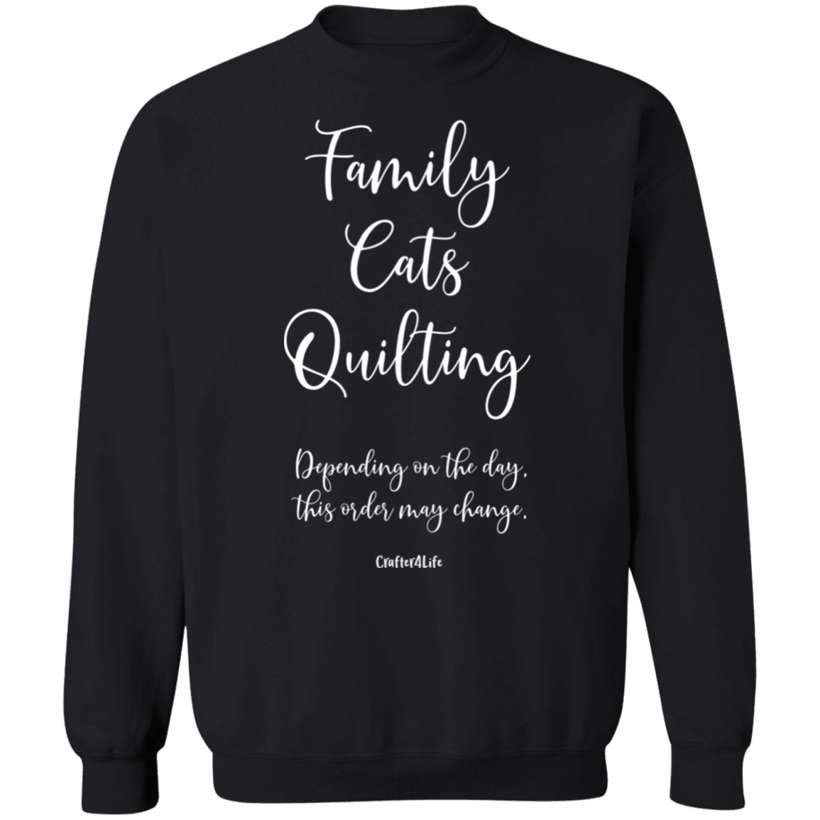 Family-Cats-Quilting Crewneck Pullover Sweatshirt