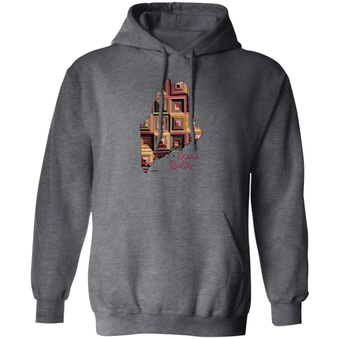 Maine Quilter Pullover Hoodie, Gift for Quilting Friends and Family
