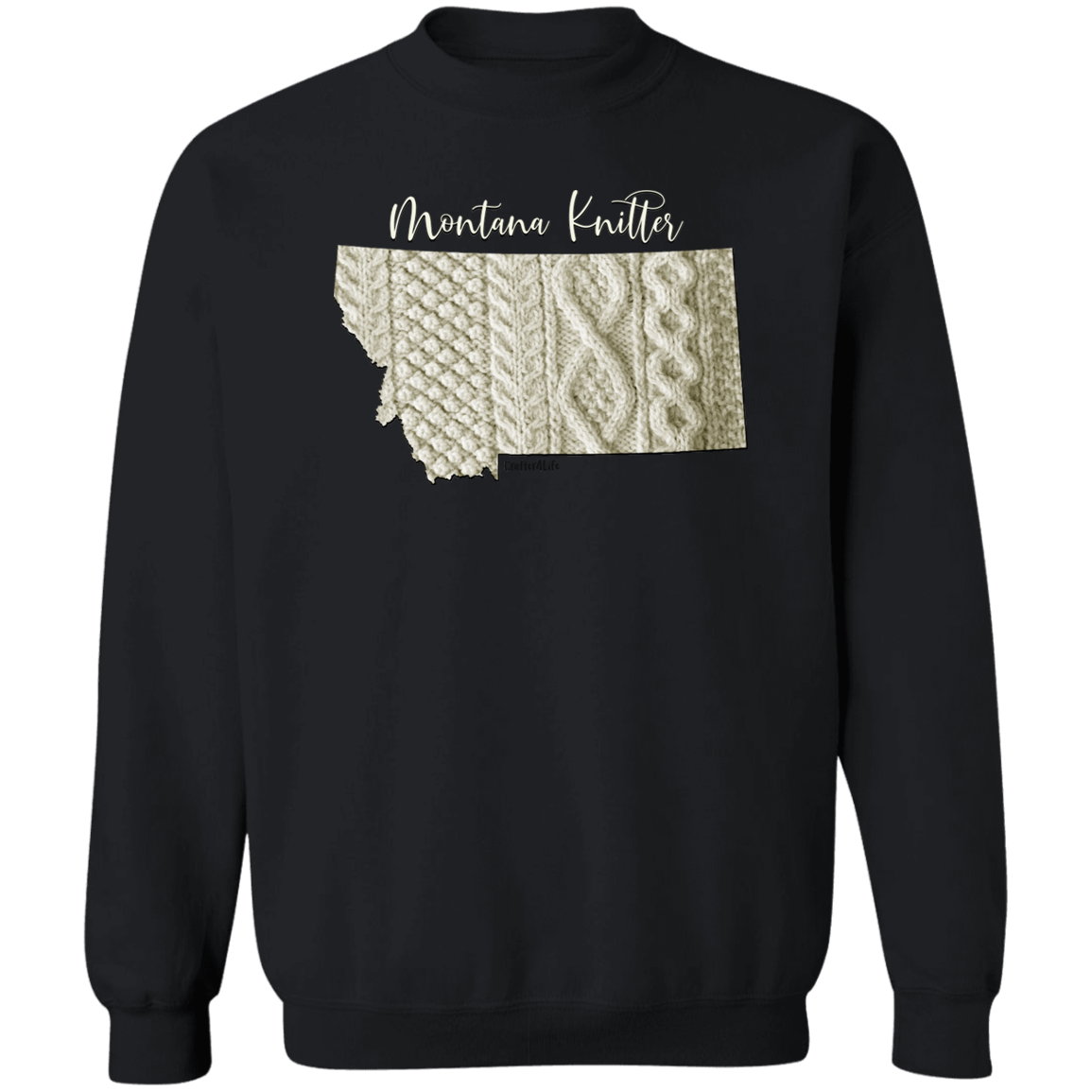 Montana Knitter Crewneck Pullover Sweatshirt