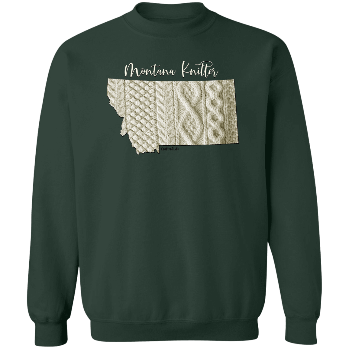 Montana Knitter Crewneck Pullover Sweatshirt