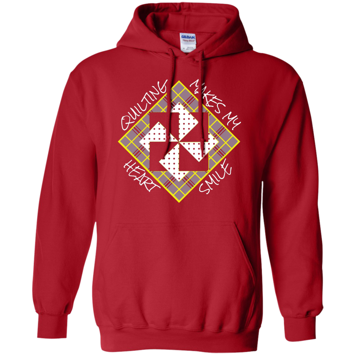 Quilting Makes My Heart Smile Pullover Hoodie