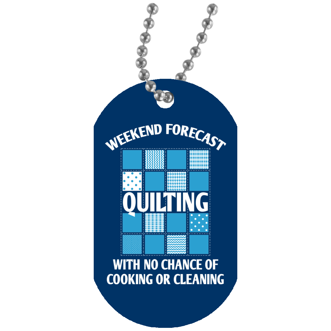 Weekend Forecast Quilting Dog Tag Pendant