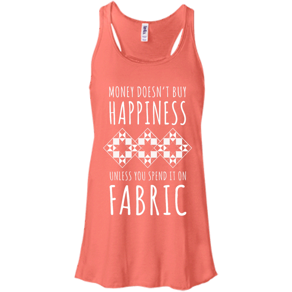 Money Doesn't Buy Happiness (Fabric) Flowy Racerback Tank