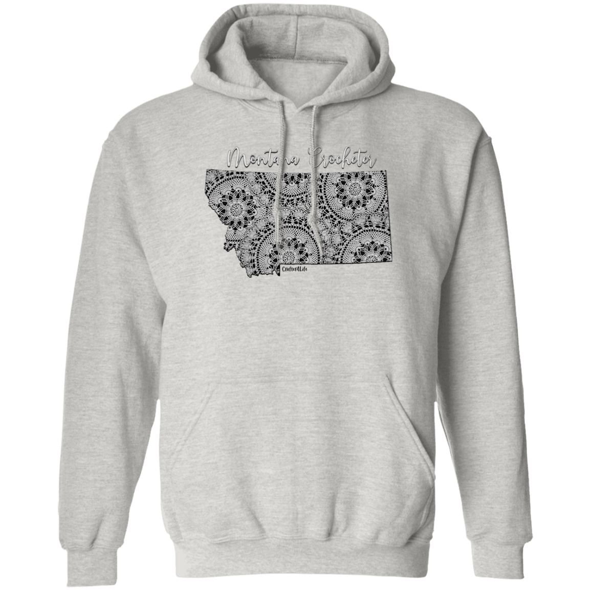 Montana Crocheter Pullover Hoodie