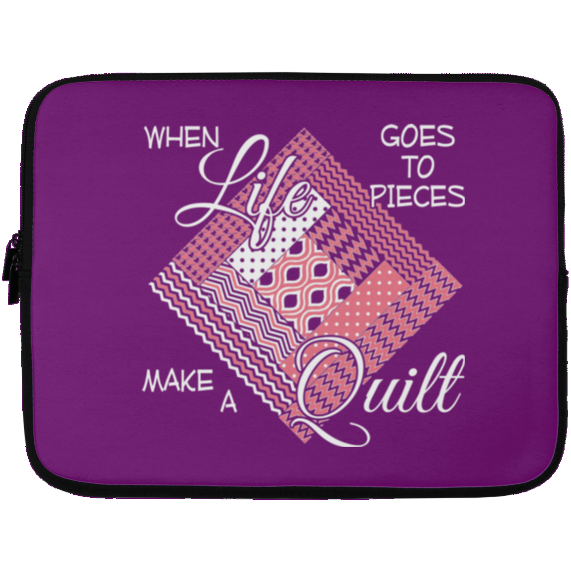 Make a Quilt (pink) Laptop Sleeves