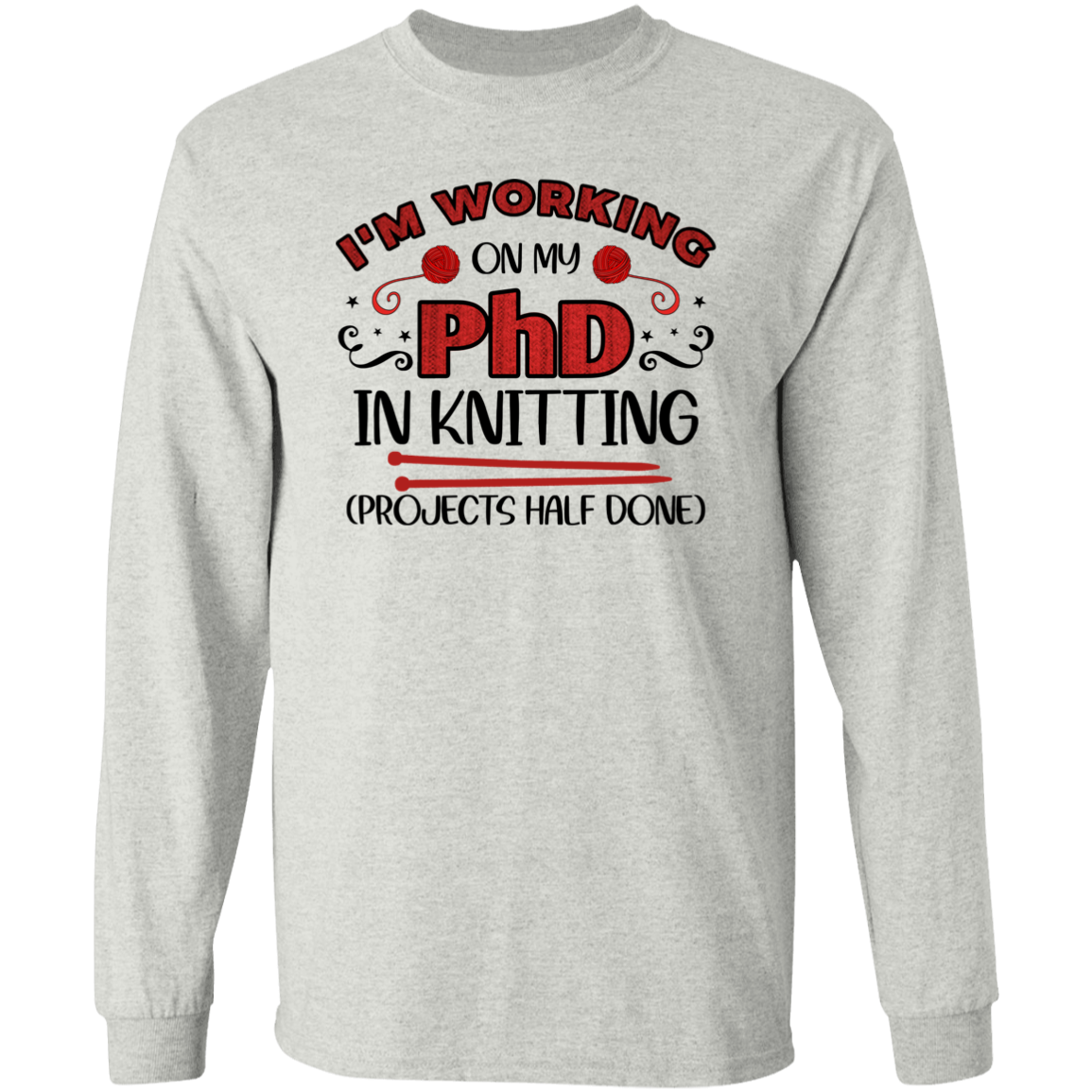 PhD in Knitting LS Ultra Cotton T-Shirt