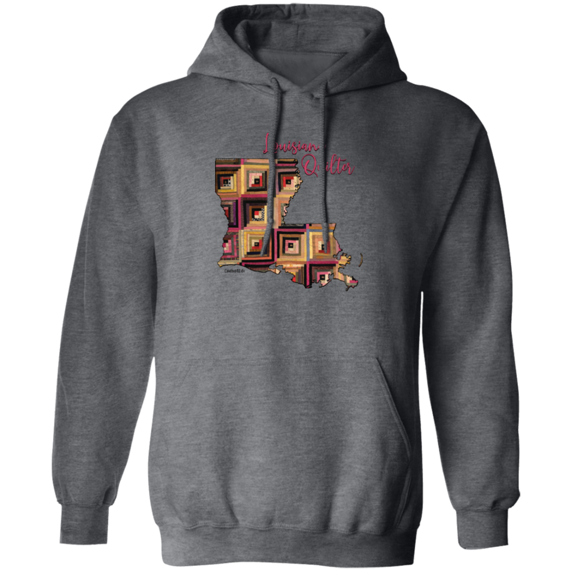 Louisiana Quilter Pullover Hoodie, Gift for Quilting Friends and Family