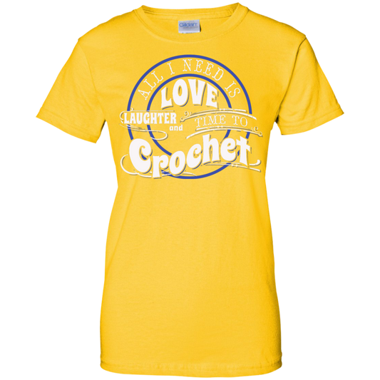 Time to Crochet Ladies Custom 100% Cotton T-Shirt - Crafter4Life - 1