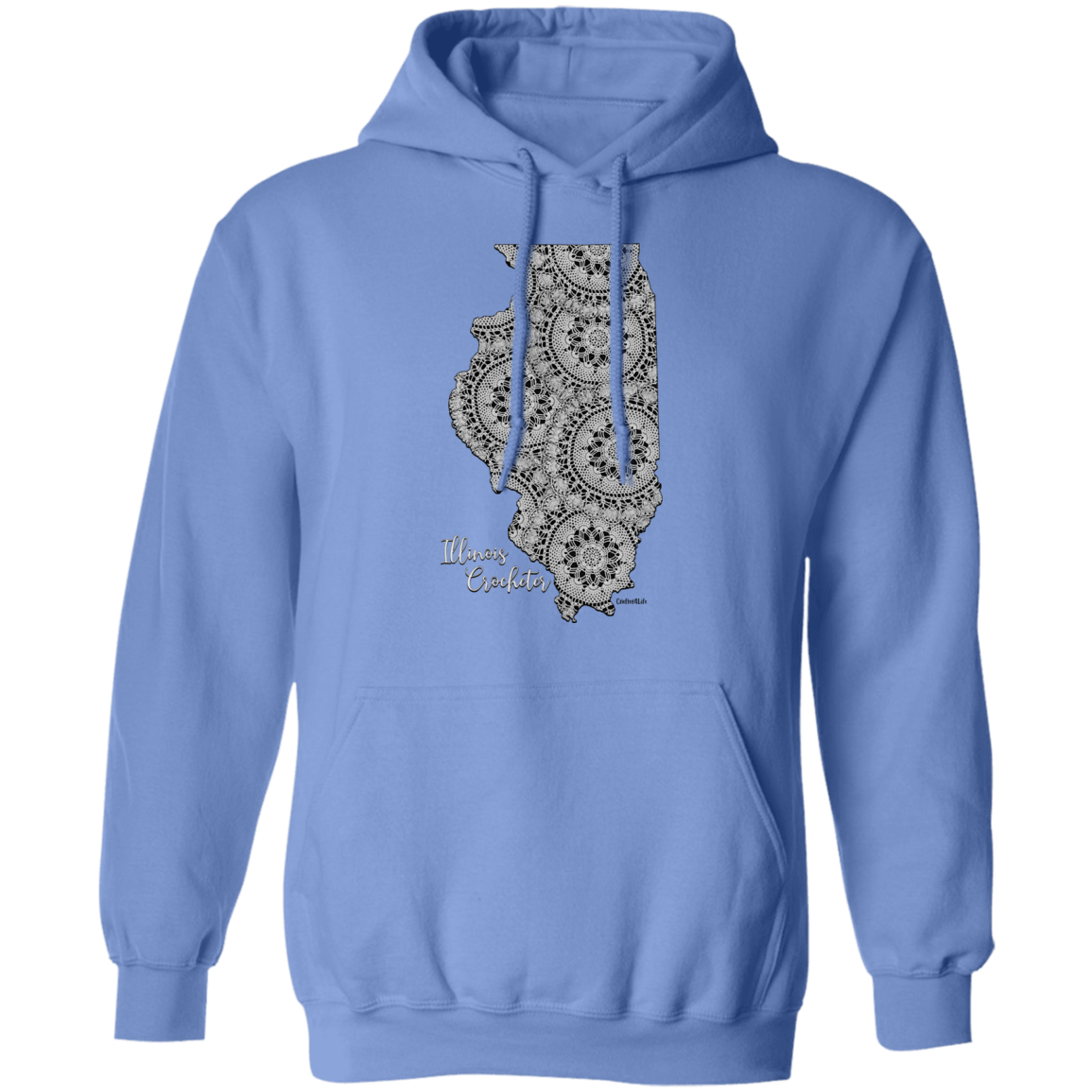 Illinois Crocheter Pullover Hoodie