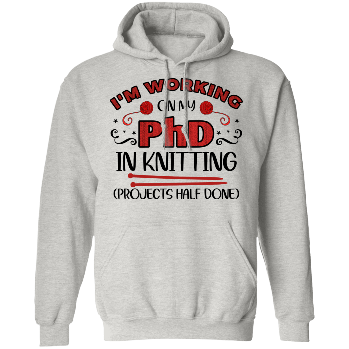 PhD in Knitting Pullover Hoodie