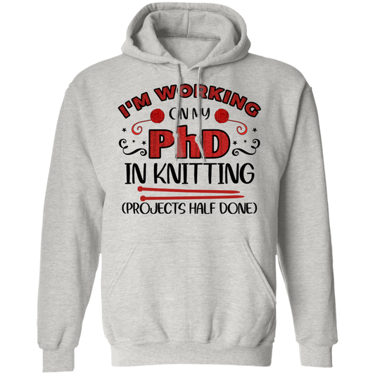 PhD in Knitting Pullover Hoodie