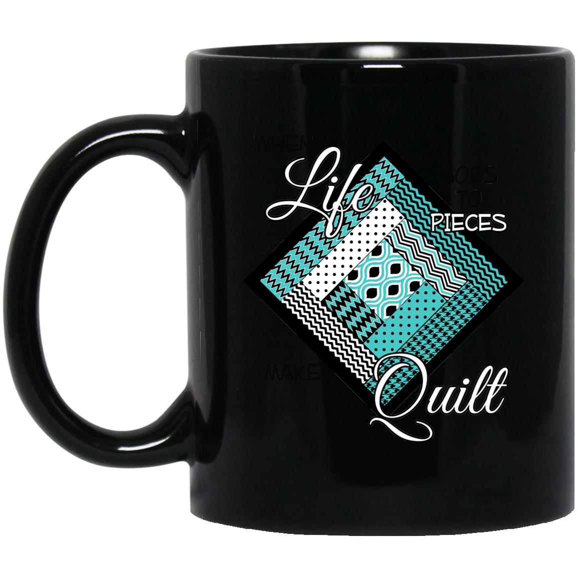 Make a Quilt (Turquoise) Mugs