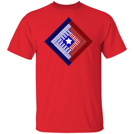 Patriotic Log Cabin Square T-Shirt